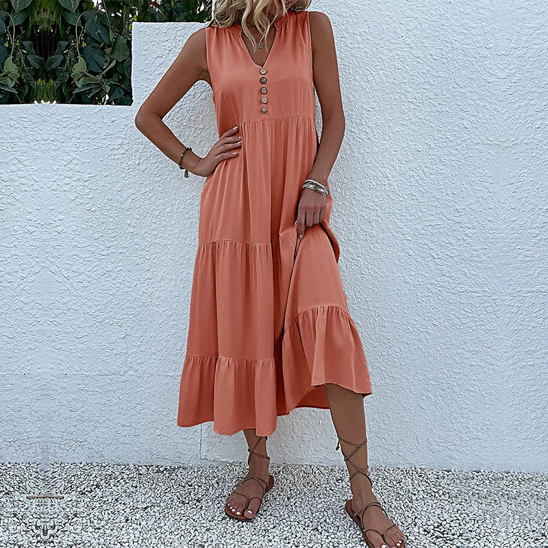 HOLLAND - BREEZY ELEGANT MAXI FLOW DRESS