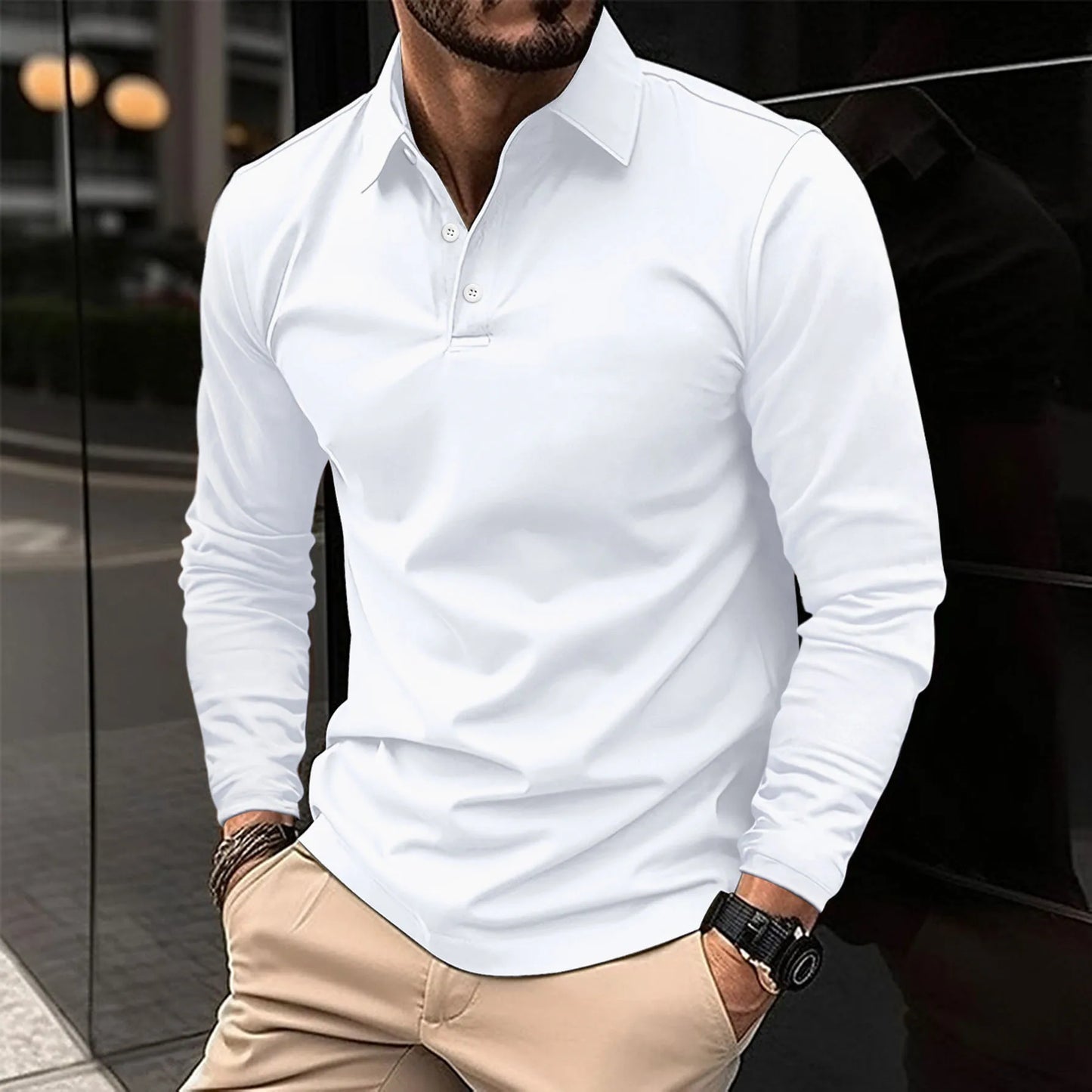 DOUG - RELAXED LONG-SLEEVE POLO