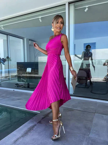 ARIANA – ASSYMETRICAL DRAPED DRESS