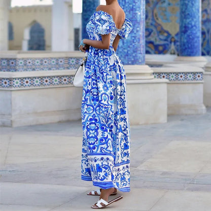 YSLANNA - SUMMER OFF-SHOULDER MAXI DRESS