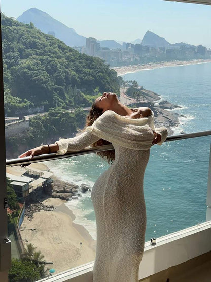 ATHENA - TEXTURED GLAM MAXI DRESS