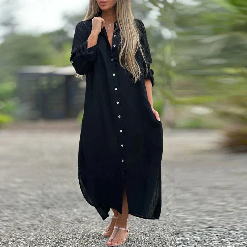 VELINA - RELAXED AIRY & WAIST-FLATTERING DRESS SHIRT