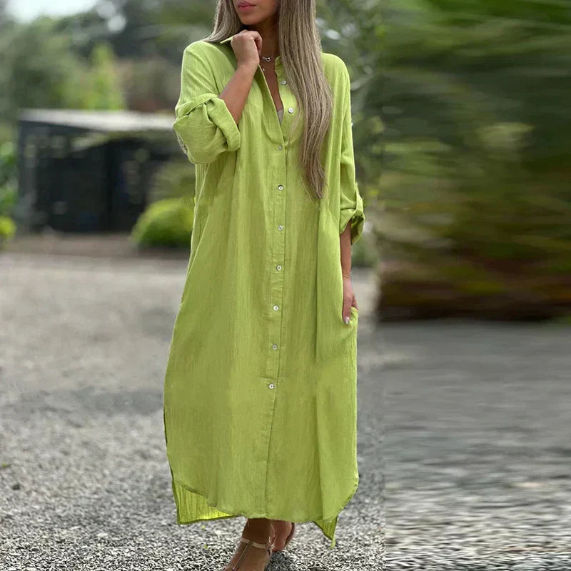 VELINA - RELAXED AIRY & WAIST-FLATTERING DRESS SHIRT