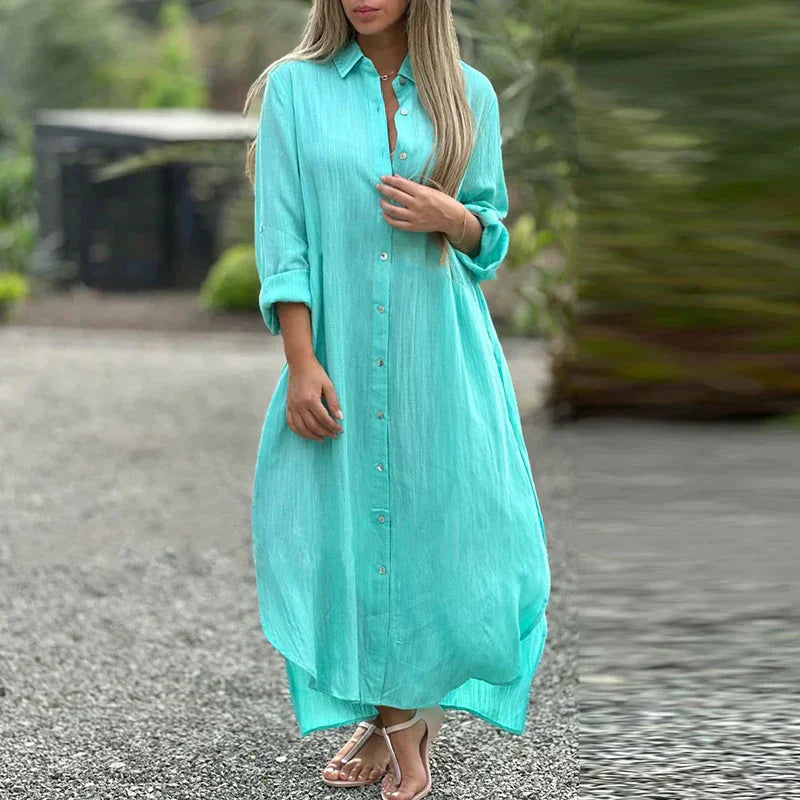 VELINA - RELAXED AIRY & WAIST-FLATTERING DRESS SHIRT
