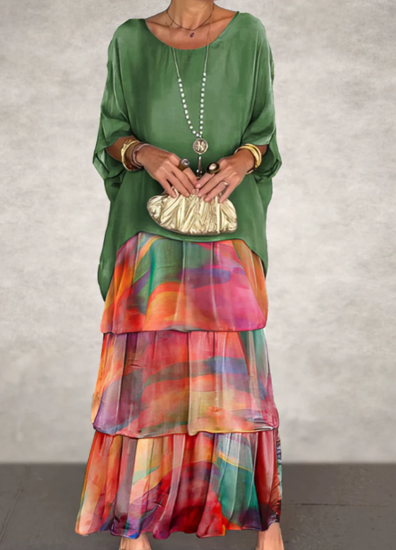 Carolina™ - Elegant Tummy Covering Maxi Dress