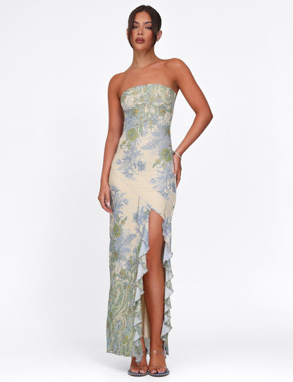 ABITAL - FLOWING SILHOUETTE MAXI DRESS