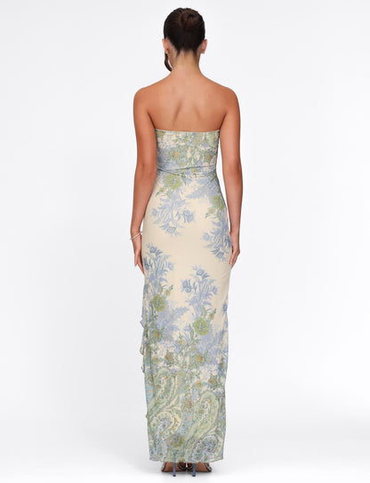 ABITAL - FLOWING SILHOUETTE MAXI DRESS