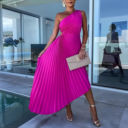 ELLISON - ELEGANT MAXI DRESS WITH WAIST CUTOUT