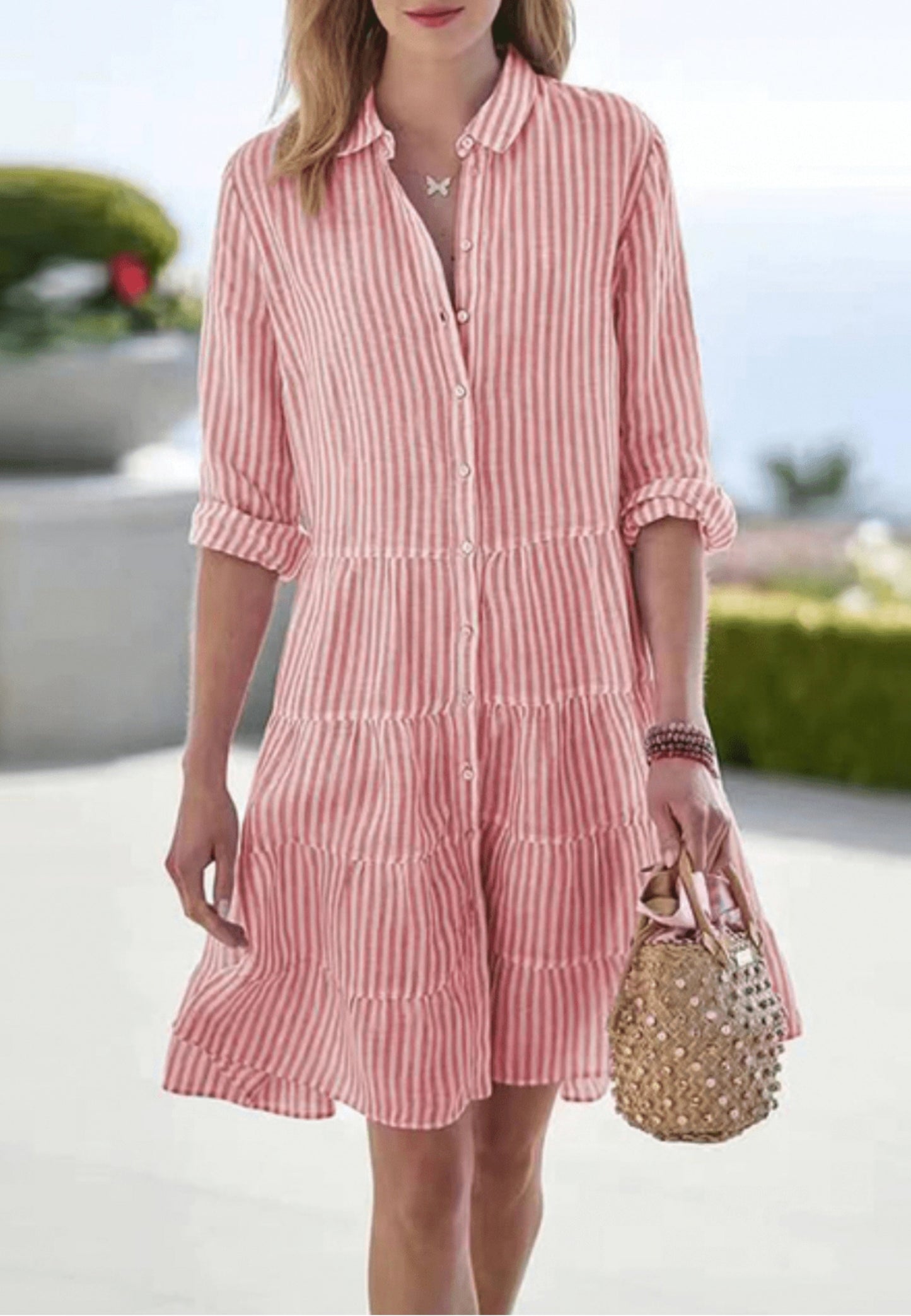 EMMIE – STRIPES IN THE SUN MINI DRESS