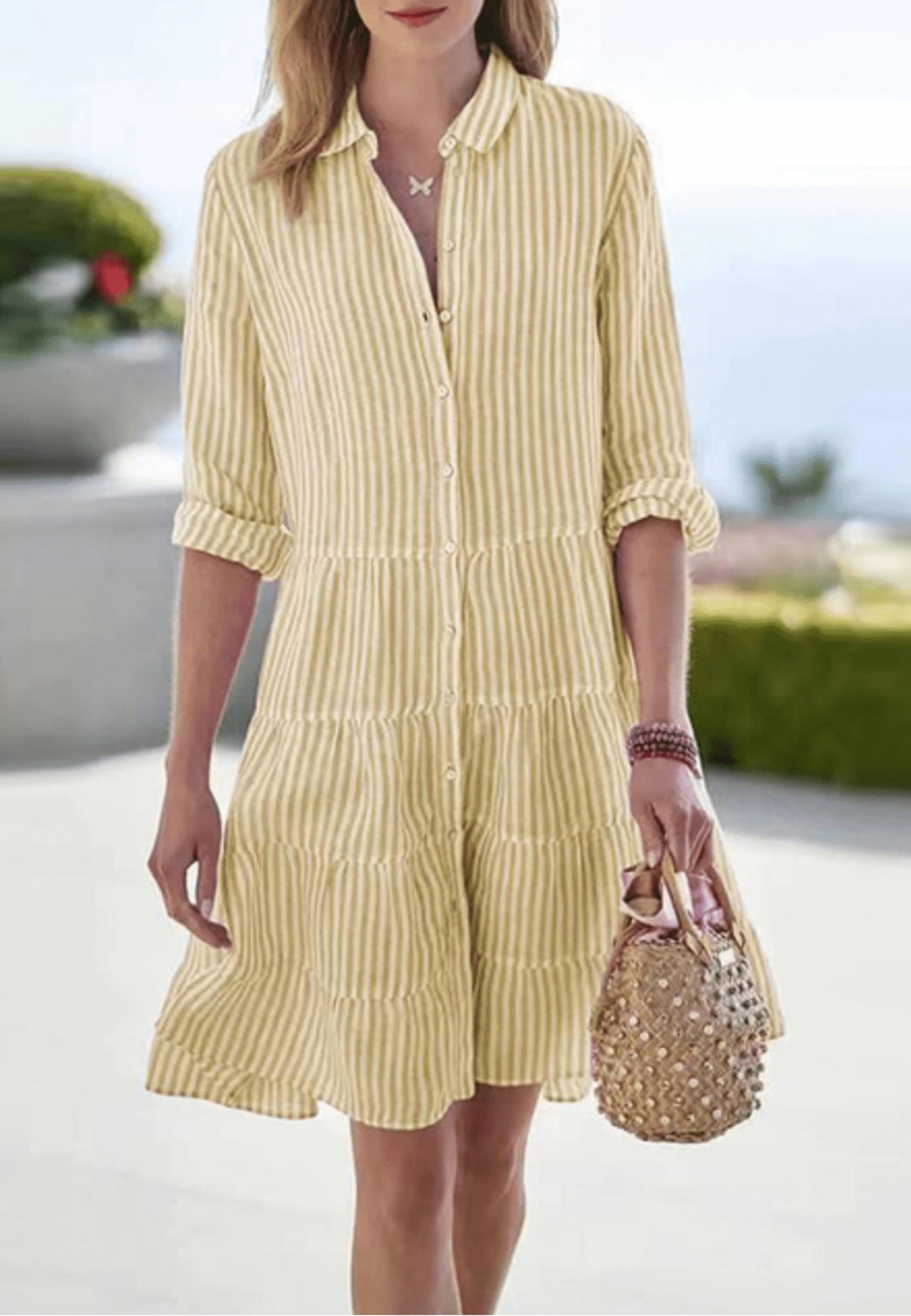 EMMIE – STRIPES IN THE SUN MINI DRESS