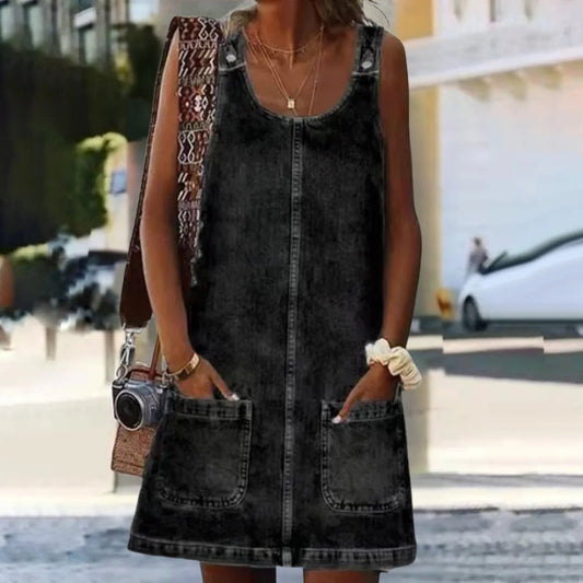 TIA - DENIM BODYCON MINI DRESS