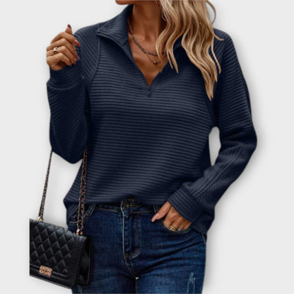 PHYLLIS - QUARTER-ZIP SWEATER