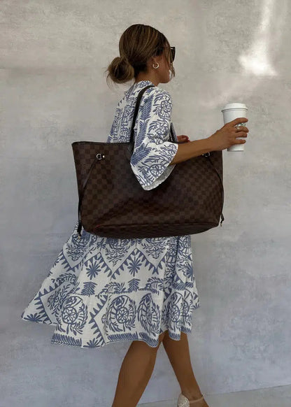 ROCELA - EYE-CATCHING PATTERN DRESS