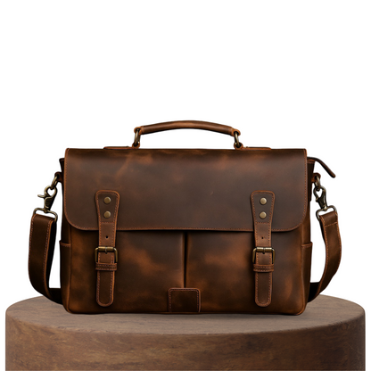 Clinton | Retro Leather Messenger Bag