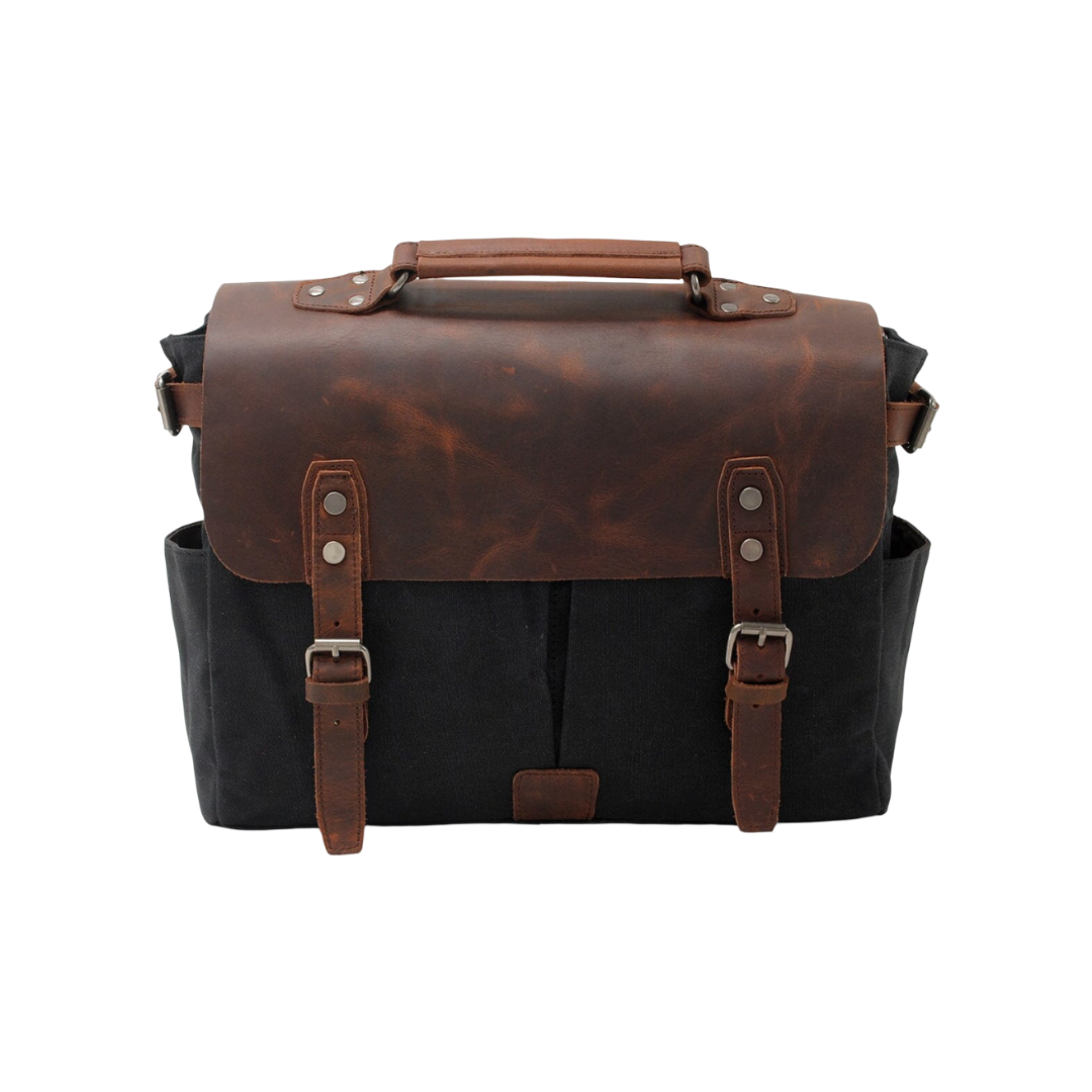 Edward | Vintage Canvas with Leather Flap | Messenger Bag