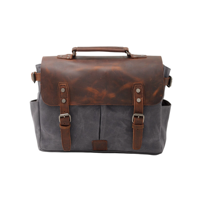 Edward | Vintage Canvas with Leather Flap | Messenger Bag