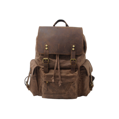 Joey | Classic Waxed Canvas with Leather Flap | Backpack