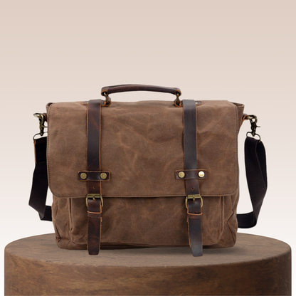 Clark | Vintage Waxed Canvas Leather Straps | Messenger bag