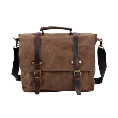Clark | Vintage Waxed Canvas Leather Straps | Messenger bag