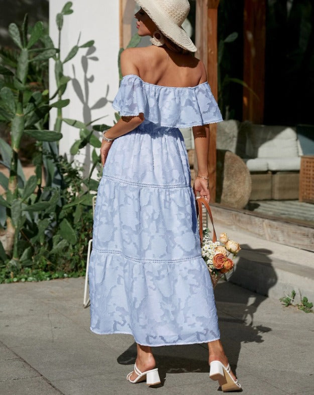 Aya - Ruffle Off-the-shoulder Maxi Dress