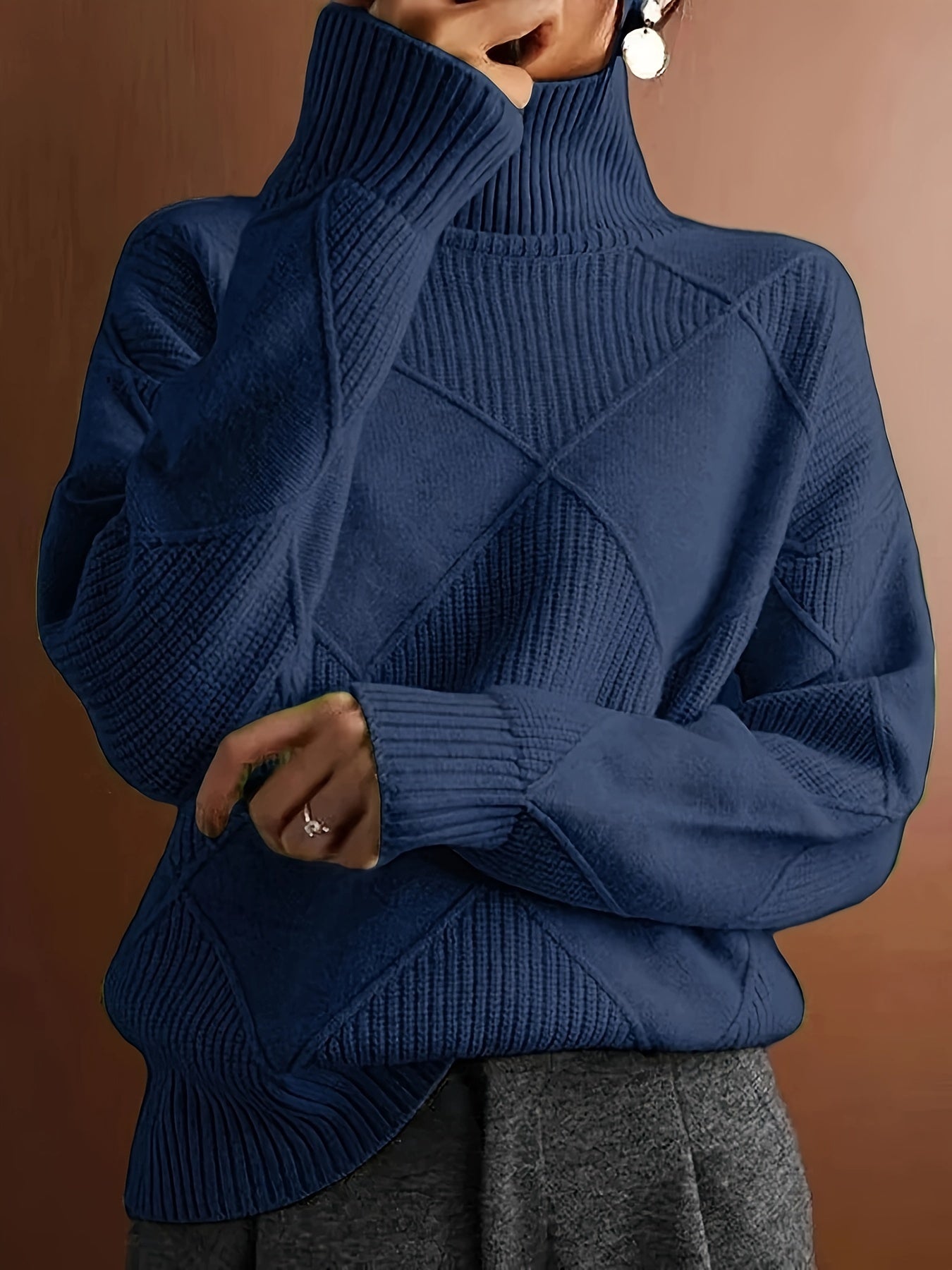 Jessie | Knitted Sweater with High Collar