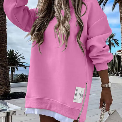 ANYA - PLAIN COLOR TRENDY CHIC PULLOVER