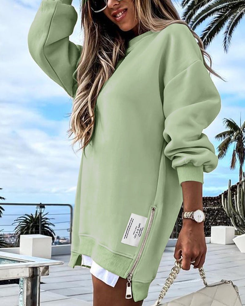 ANYA - PLAIN COLOR TRENDY CHIC PULLOVER