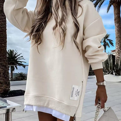 ANYA - PLAIN COLOR TRENDY CHIC PULLOVER