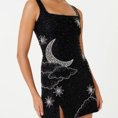 JORDYN - MYSTIC MIDNIGHT SILHOUETTE PARTY DRESS