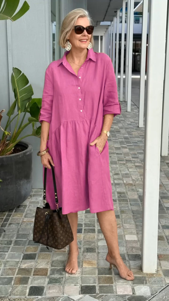 KINSLEY - FRESH BREEZE LINEN DRESS