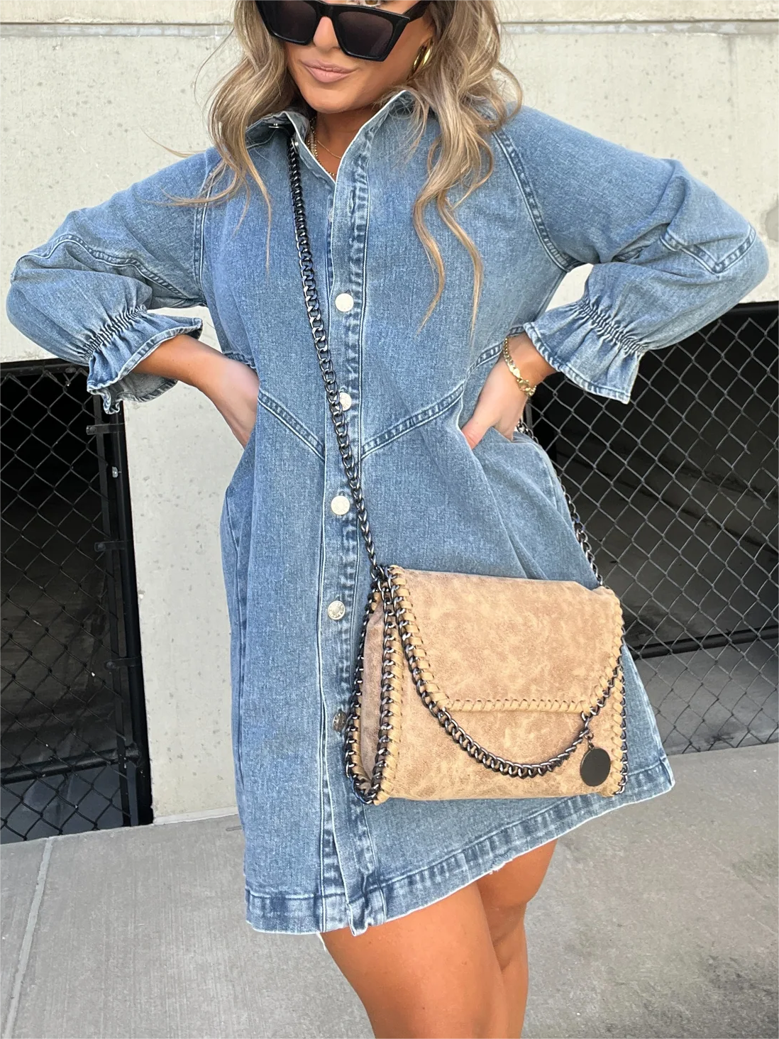 Eliana - Casual Denim Dress