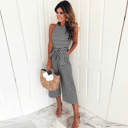JACKIE - TRENDY STRIPED JUMPSUIT