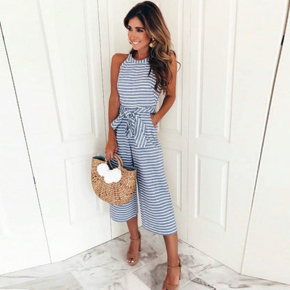 JACKIE - TRENDY STRIPED JUMPSUIT