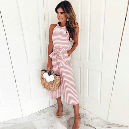 JACKIE - TRENDY STRIPED JUMPSUIT