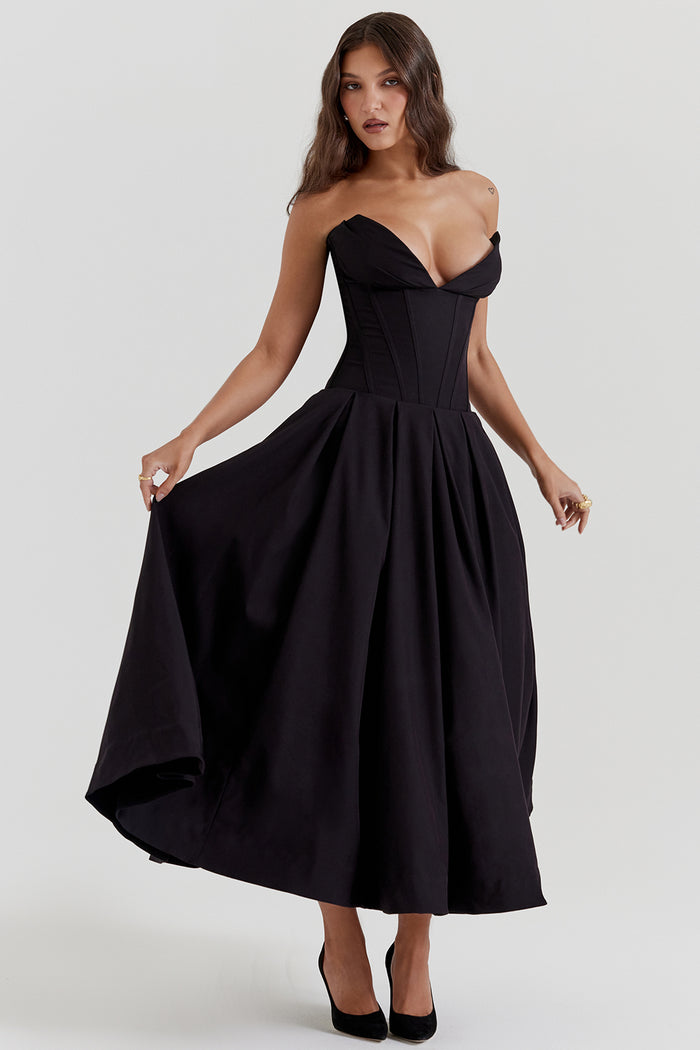 BETHY - CLASSIC BLACK PARTY DRESS