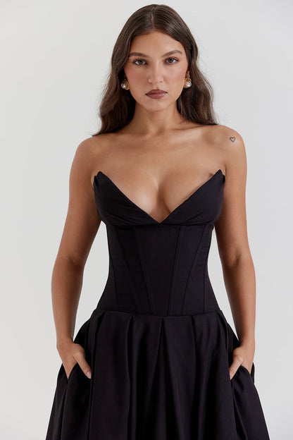 BETHY - CLASSIC BLACK PARTY DRESS