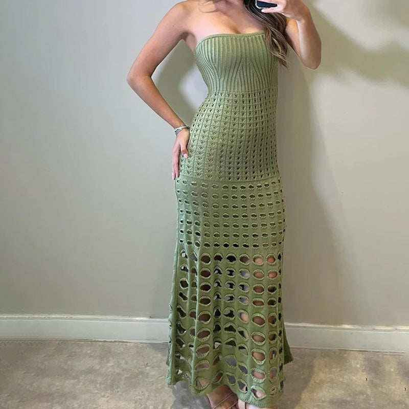 NIKKA - CROCHET BOHO MAXI DRESS