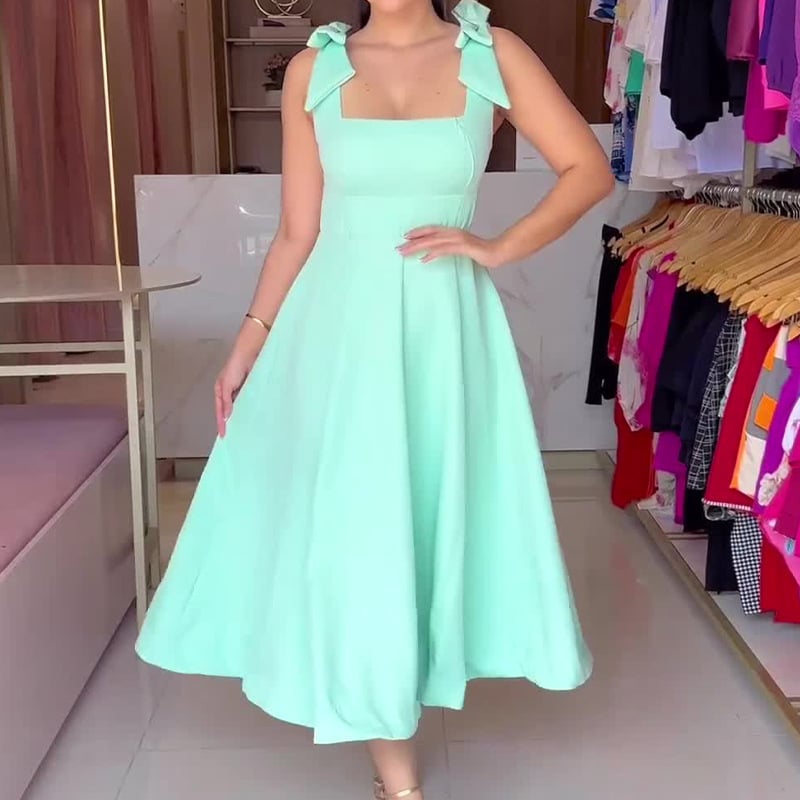 KENDALL - ELEGANT BOW BACKLESS DRESS