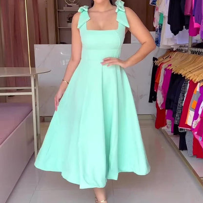 KENDALL - ELEGANT BOW BACKLESS DRESS