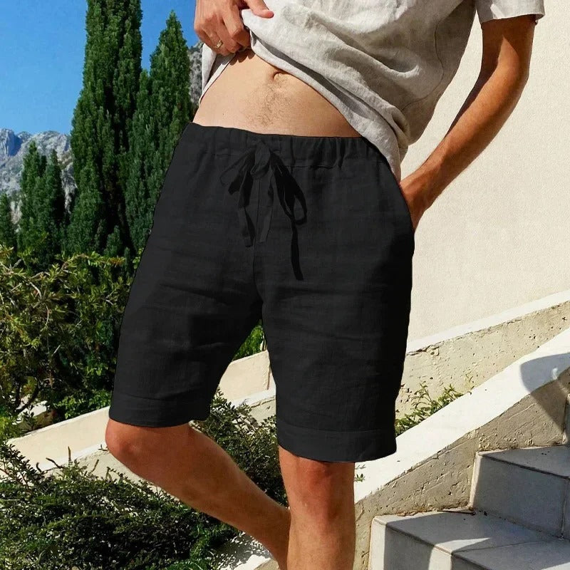 GILFORD - BREATHABLE COTTON LINEN SHORTS