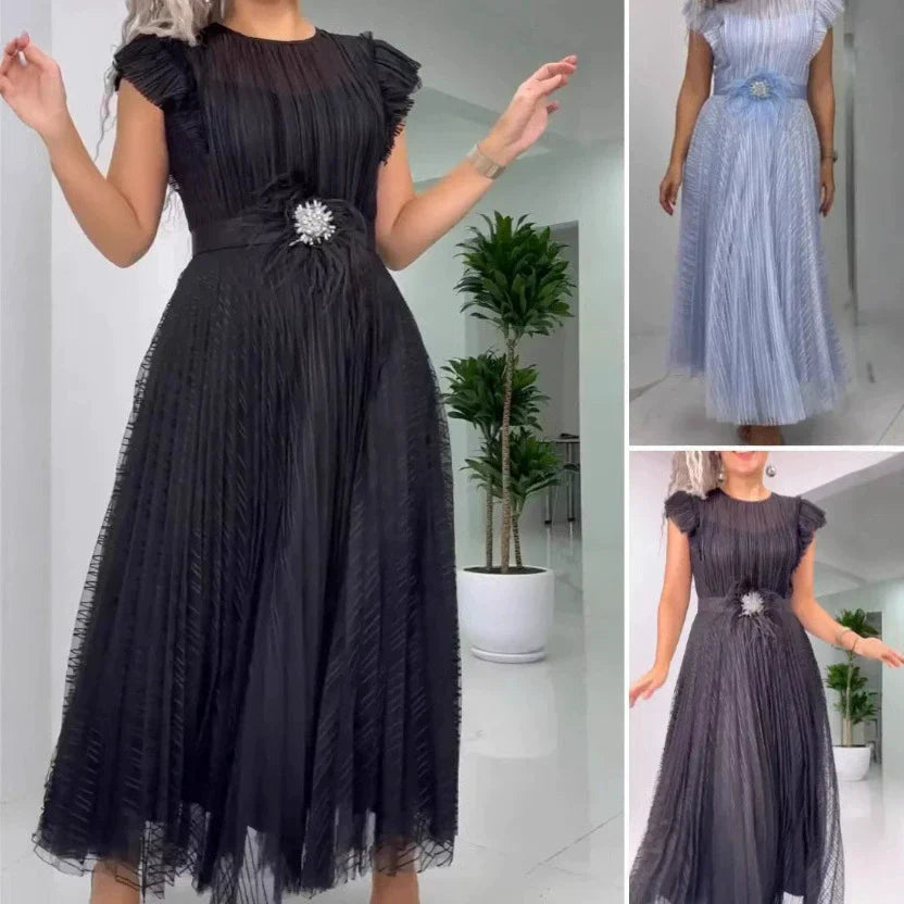 ESMAY - SOFT DRAPE PLEATED BODYCON DRESS