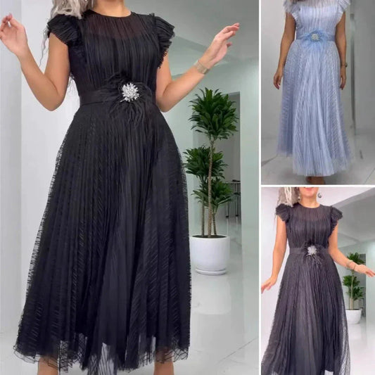 ESMAY - SOFT DRAPE PLEATED BODYCON DRESS