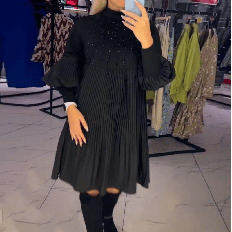 JODIEROSE - PLUS SIZE PUFF SLEEVE DRESS