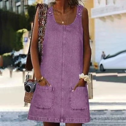 TIA - DENIM BODYCON MINI DRESS