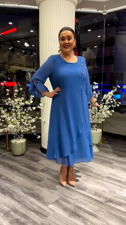 LAFRIZA - BREEZE FLOWY CHIFFON DRESS