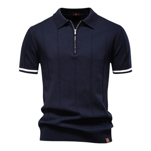 EROSS - MODERN TEXTURED ZIP POLO