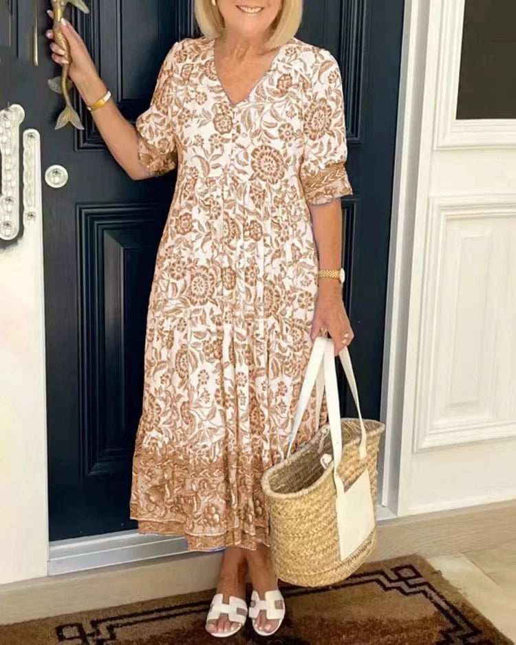 MAINE - V-NECK BOHO DRESS