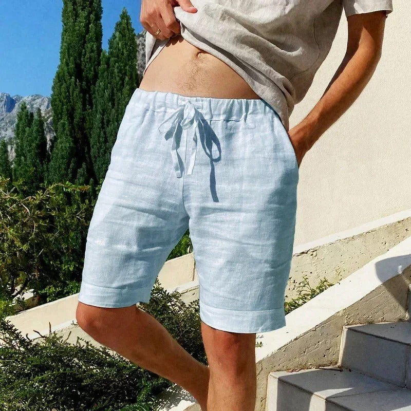 GILFORD - BREATHABLE COTTON LINEN SHORTS