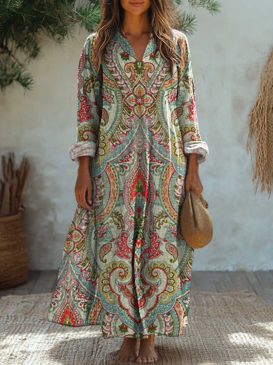 RET - VINTAGE CHARM FLORAL PRINT MIDI DRESS