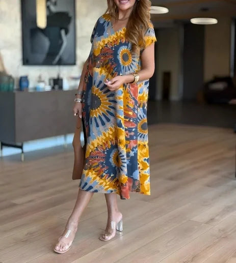 EALA - ETHNIC TIE-DYE BEACH DRESS